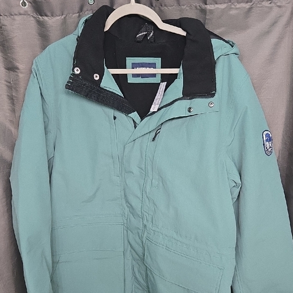 Lands' End Ski & Snowboard Jacket Green Black Insulated M & L - Picture 1 of 10